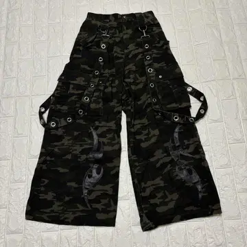 카모플라쥬 와이드 팬츠 큰 포켓
