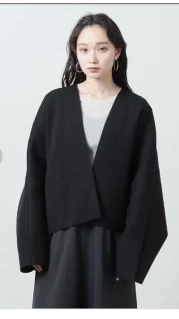 MARW UNITED ARROWS 더블 페이스 니트 가디건 블랙