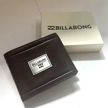 BILLABONG 가죽 지갑 다크 브라운