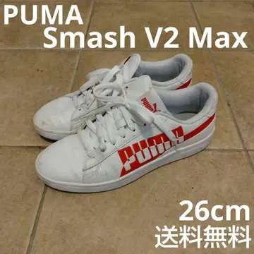 PUMA Smash V2 Max 26cm 화이트 레드 무료배송
