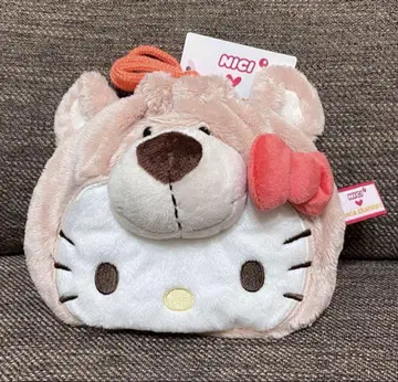NICI 니키 피규어 페이스 파우치 헬로키티 x 러브 베어 산리오