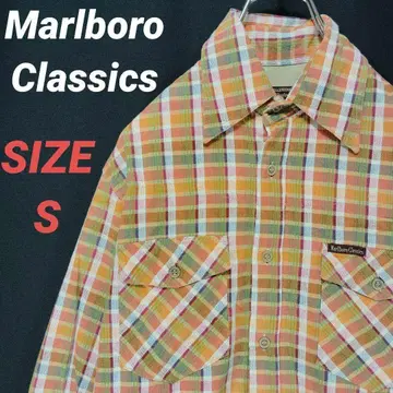 Marlboro Classics 체크 셔츠 긴팔 S 빈티지