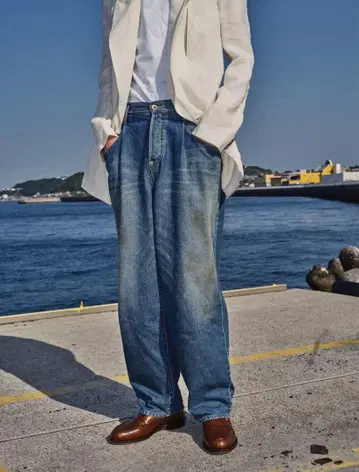 SOSHIOTSUKI DRAPE POCKET TUCKED DENIM 46