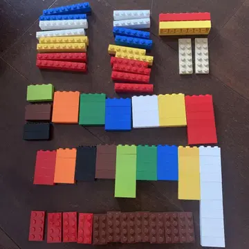 LEGO 블록 세트 1x2, 1x6, 1x4 등 다색 112 피스