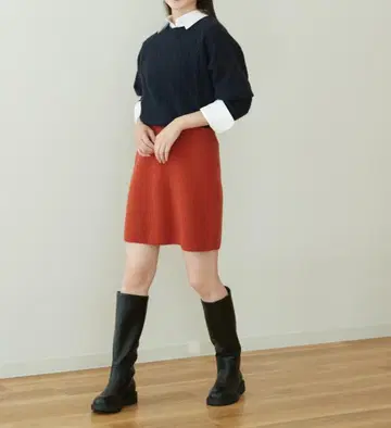 새상품 유니클로 캐시미어 케이블 크루넥 숏 스웨터