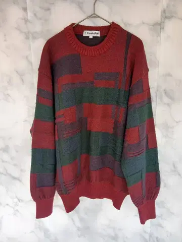 90s 올 패턴 스웨터 M 사이즈