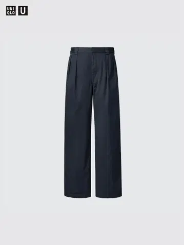 UNIQLO U 턱 와이드 팬츠 69 NAVY MEN 70