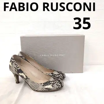 258 FABIO RUSCONI 스네이크 스킨풍 하이힐 외상자 포함 35