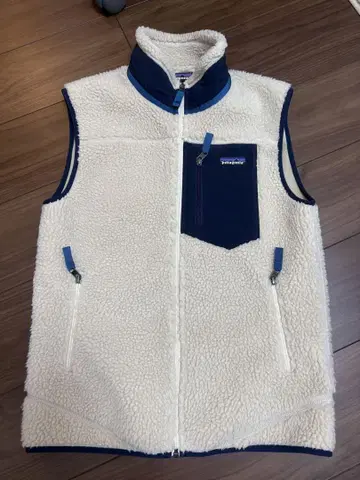 patagonia 레트로X 베스트 아이보리 x 네이비 S 사이즈 남성용