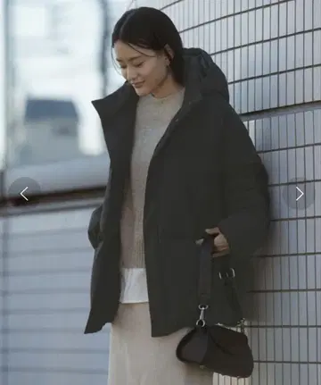 URBAN RESEARCH DOORS 다운 미들 자켓 블랙