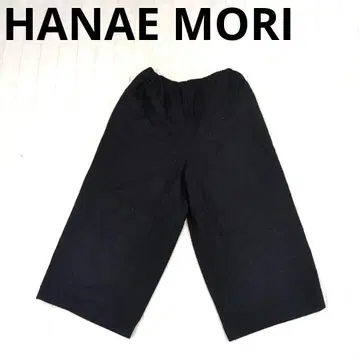260 HANAE MORI 블랙 와이드 팬츠 허리밴딩