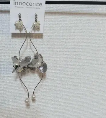 빅 사이즈 귀걸이 결혼식 웨딩 꽃잎 볼륨 브라이덜 실버