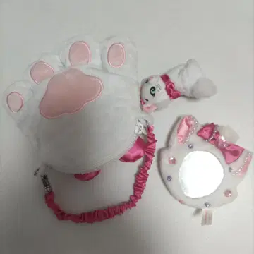 디즈니 리조트 마리 발바닥 손 모양 파우치 코인 케이스 거울