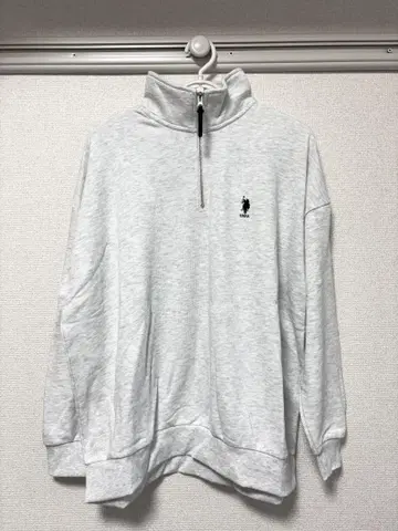 U.S. POLO ASSN. 그레이 하이넥 맨투맨 M