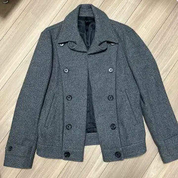 [ ships ] 울 더블 브레스트 피코트 그레이