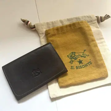 IL BISONTE 명함지갑 다크 브라운