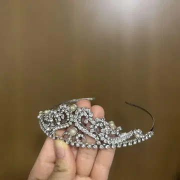 실버 티아라 펄 크리스탈