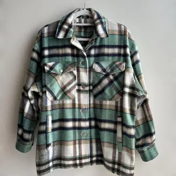 ZARA 체크 무늬 플란넬 셔츠