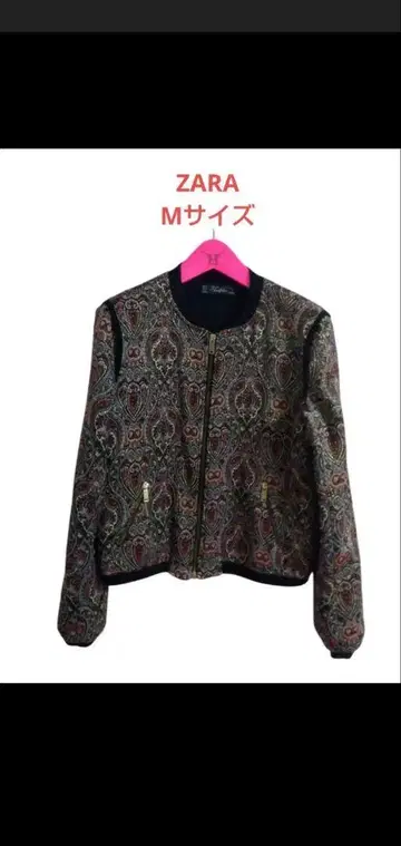 ZARA 페이즐리 무늬 블루종 M 사이즈