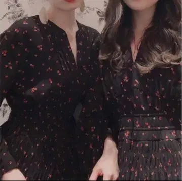 SNIDEL 웨스트 셔링 프린트 원피스