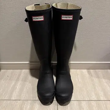 HUNTER 블랙 장화 레인부츠