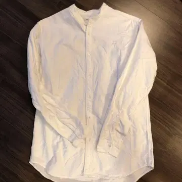 UNITED ARROWS 화이트 스탠드 카라 셔츠 S