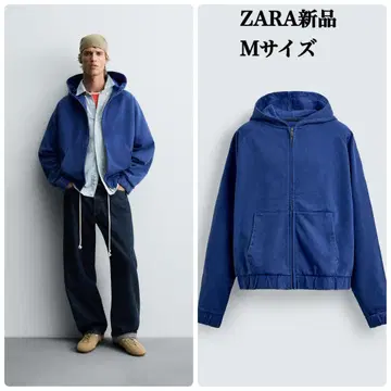 완판템 ZARA 박스핏 후디 M 택 포함 새상품 짙은 파랑