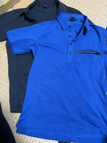TS DESIGN M 사이즈 파랑 피케 셔츠 세트