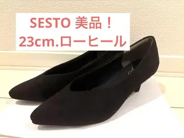새상품급 SESTO 펌프스 블랙 힐 5cm