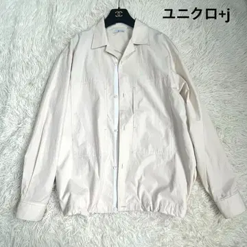 UNIQLO +J 수피마 코튼 오버 사이즈 셔츠 블루종 남녀 공용