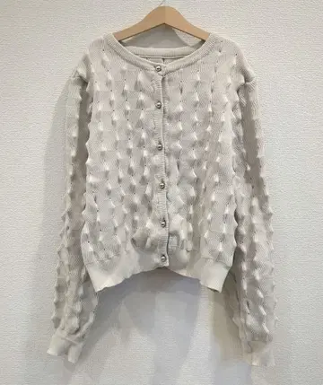 라우지 스파이키 라운드 버튼 가디건