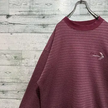 [컨버스] 자수 원포인트 로고 최고 컬러 레트로 보더 맨투맨