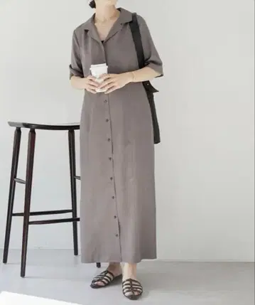 GALLARDAGALANTE 개럴개런트 오픈 카라 셔츠 원피스