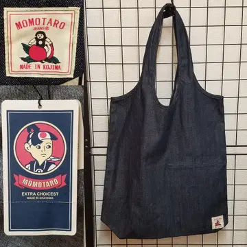 일본제 MOMOTARO JEANS 데님 토트백