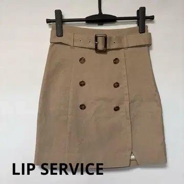 [새상품] LIP SERVICE 미니 스커트/베이지/벨트 포함/S