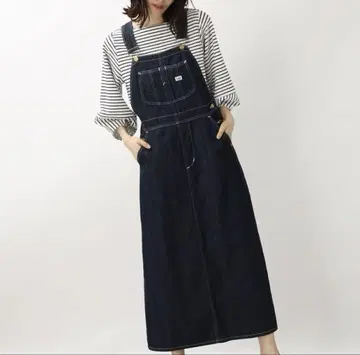 리 인기 오버롤 스커트 데님 오버롤 인디고 M