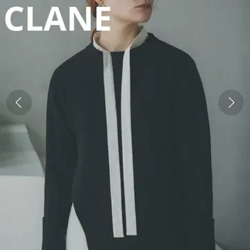 새상품급 CLANE 슬랜트컷 니트탑 사이즈 2 블랙