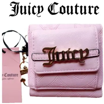 Juicy Couture 핑크 로고 3단 폴더형 미니 지갑 미니 월렛