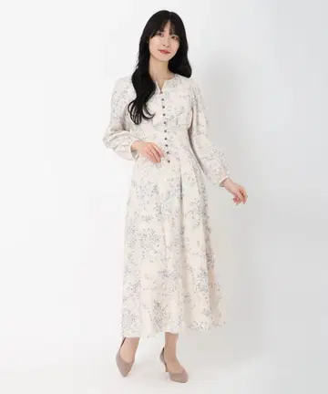 스트로베리 필드 플라워 프린트 원피스