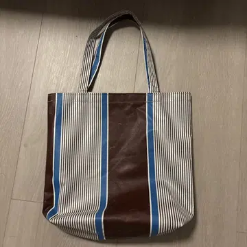 타이동 캔버스 토트백 타이동 기념품 비닐백 파랑 브라운