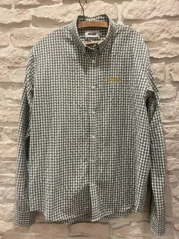 25ss palace 체크 무늬 긴팔 셔츠 XL