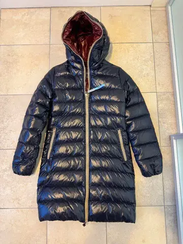 DUVETICA 롱 다운 자켓 사이즈 40 네이비 클리닝 완료