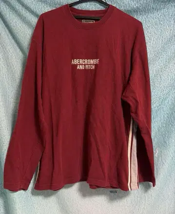 Abercrombie & Fitch 버건디 긴팔 T셔츠 L 아바클로