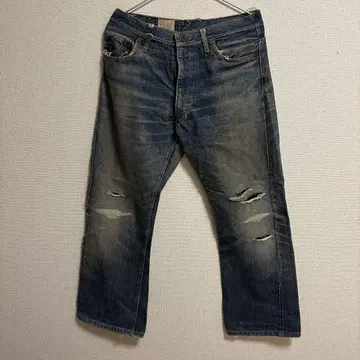 CANTON 인디고 스트레이트 데님 팬츠