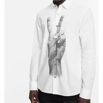 데시구알 Desigual 긴팔 셔츠 GAD 피스 사인 프린트 셔츠