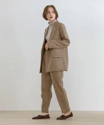 [ Select MOCA ] 건클럽 체크 하이웨스트 팬츠