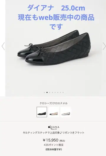 [ DIANA WELLFIT ] 플랫슈즈 25cm
