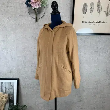 MELROSE CLAIRE 여성용 후드 부착 점퍼 L 베이지