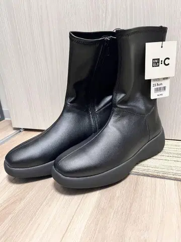 [ 미사용 ] 유니클로C 스트레치 숏부츠 블랙 23.5cm