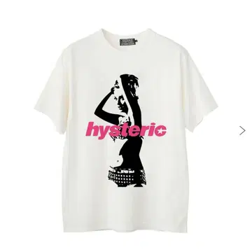 완판템 HYSTERIC ARMPITS 티셔츠 L 사이즈 화이트